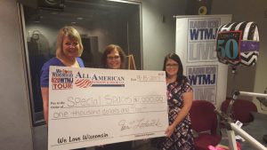 $1000 to a Wisconsin chapter of Special Spaces